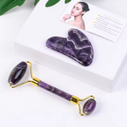 Roller & Gua Sha Аметист чулуун нүүрний массаж