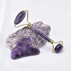 Roller & Gua Sha Аметист чулуун нүүрний массаж